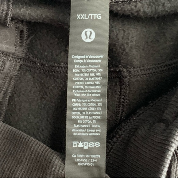 Men’s Lululemon Steady State Classic XXL Jogger Pants Black Sweatpants Regular - Picture 7 of 12